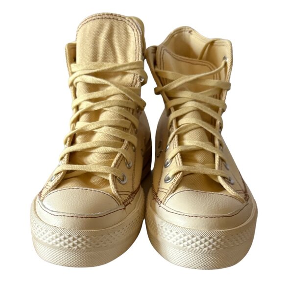 Converse CTAS High-Top Sesame Egret Platform Sneakers Sz.7 - Never Worn - Picture 3 of 5